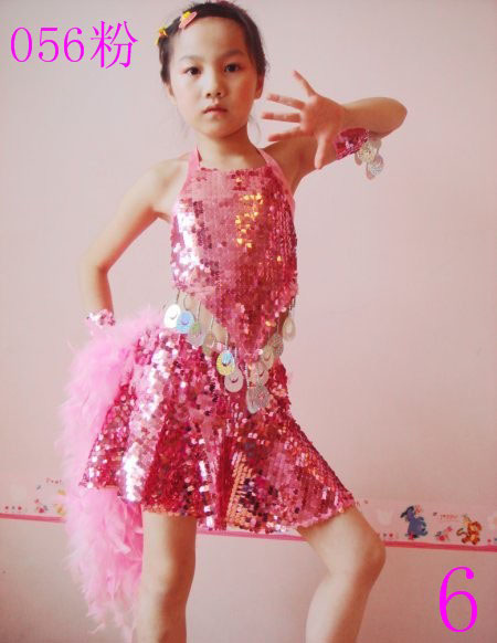 全球纺织网 依依起舞-新款儿童拉丁舞裙 表演服