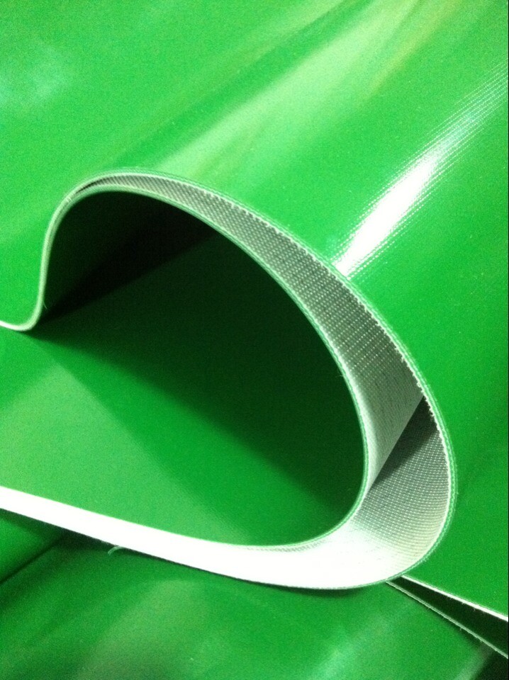 绿色平面pvc输送带